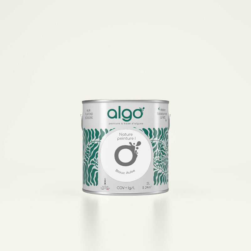 Peinture écologique Algo - Satin - Blanc Aube - 2L
