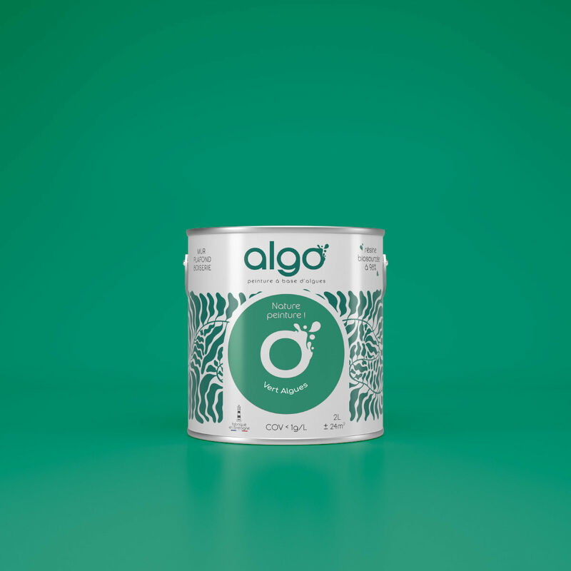 Peinture écologique Algo - Satin - Vert Algue - 2L