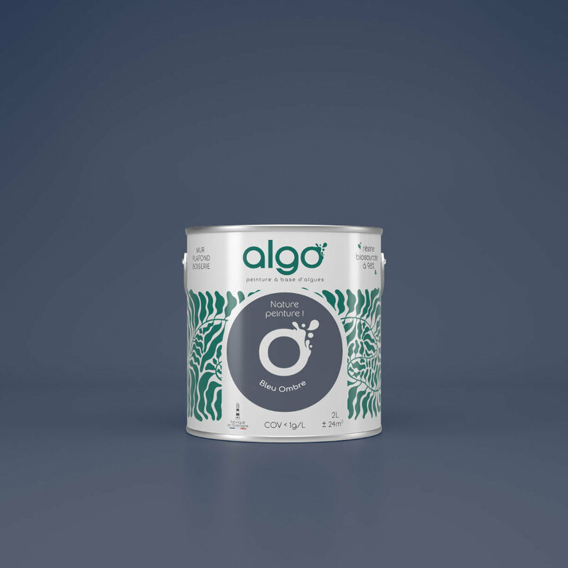 Peinture écologique Algo - Mat - Bleu Ombre - 2L