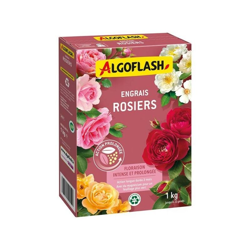 ALGOFLASH - Engrais rosiers action prolongré et longue durée 1kg