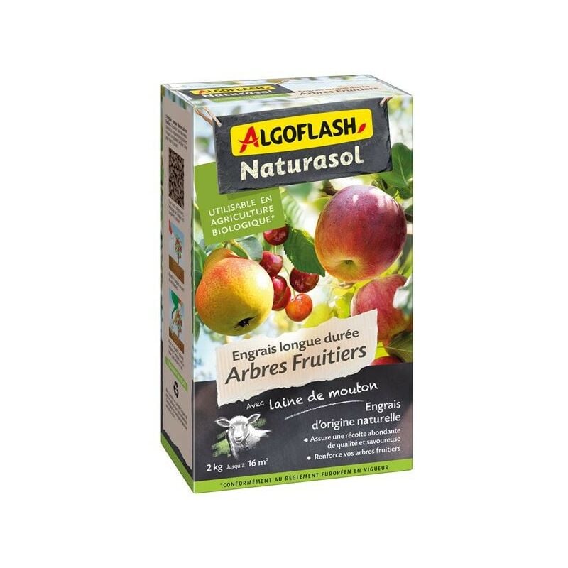 Naturasol - algoflash Engrais 100% organique arbres fruitiers longue durée 2kg