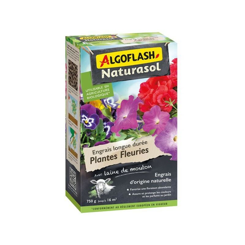 Algoflash Naturasol Engrais plantes fleuries longue durée 750g
