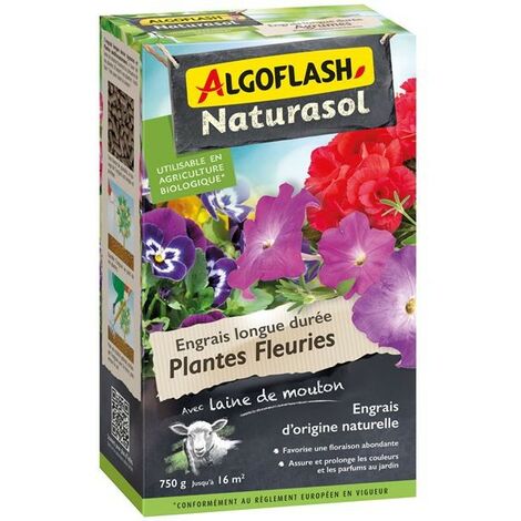 ALGOFLASH NATURASOL - Engrais plantes fleuries longue durée 750g