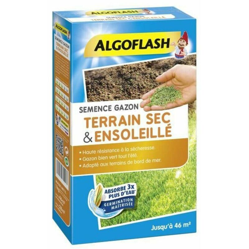 Algoflash Rasenmischung Für Trockene Böden - Trockenheit Resistente Grüne Rasen