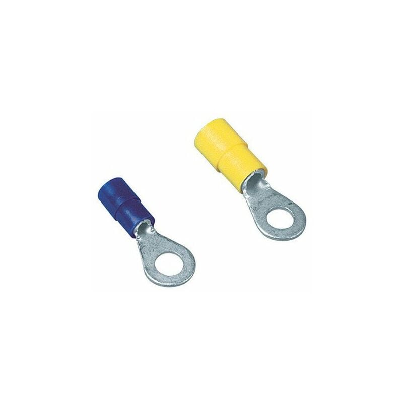 

Terminal de cable anular Q.4.0-6.0 mm² Orificio de brida M6 amarillo 100pcs / bolsa.