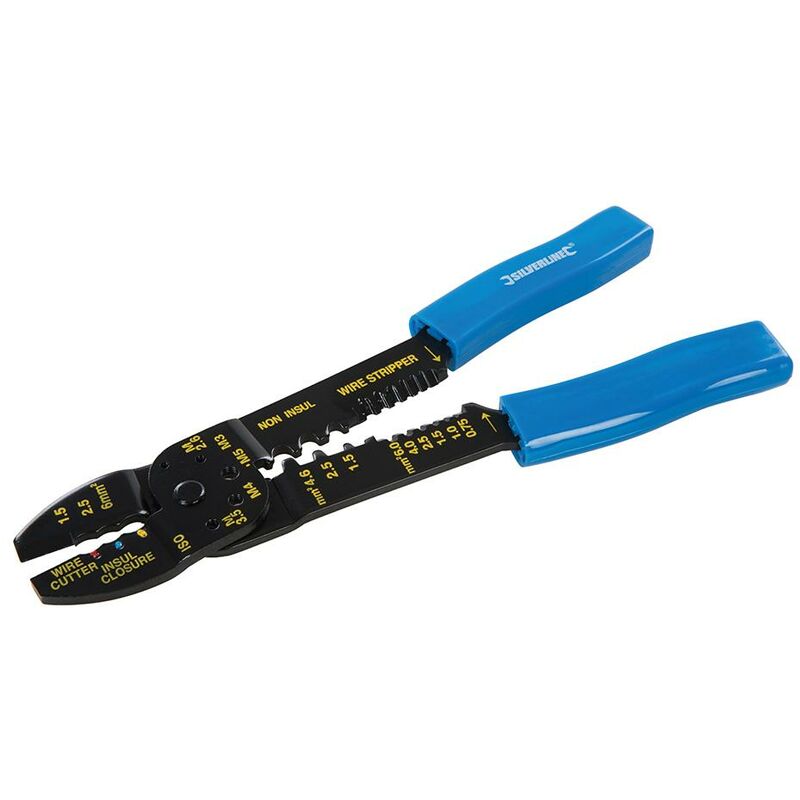 Silverline - Alicate prensacables y pelacables 230 mm