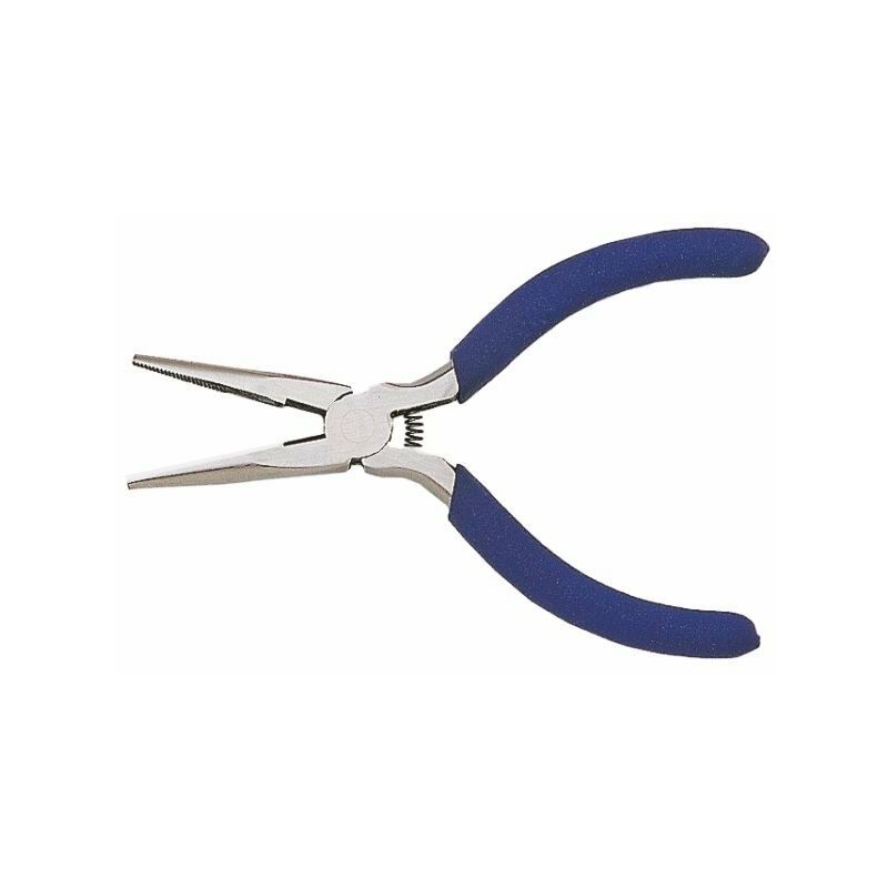 

Alicate mini boca cigueña curva 130 mm