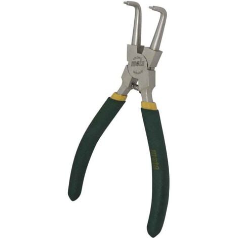 Alicate Para Arandelas De Seguridad Acero Carbono Mandíbula Curva 90° Función Cerrar 170mm Mota