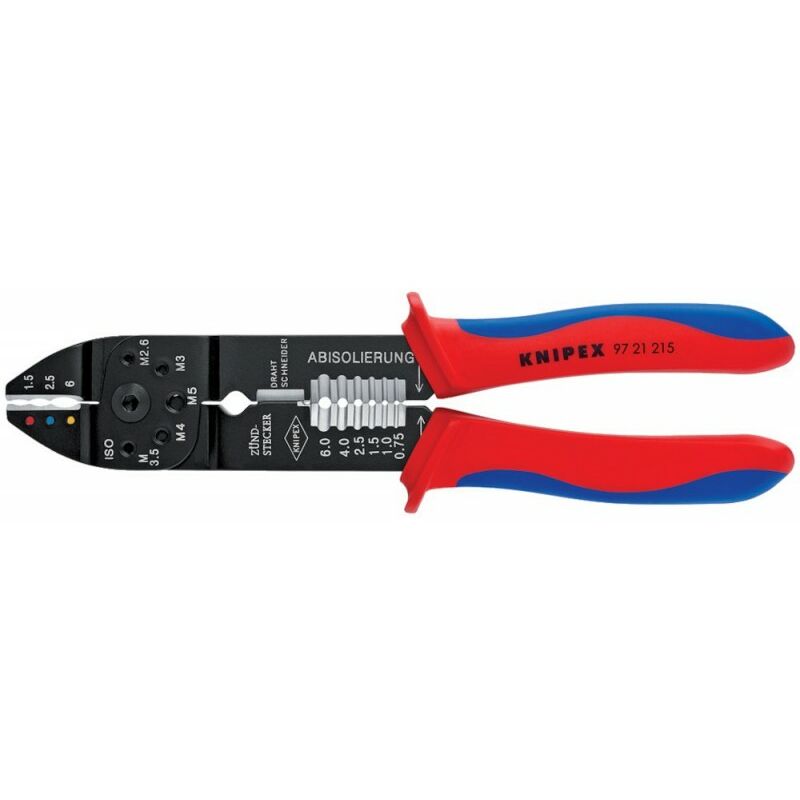 

KNIPEX 97 21 215 pinza a engatillar bronceado con tubos bi-materia 230 mm