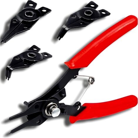 ALICATES, ABRAZADERAS SEGER PARA PASADORES, ANILLOS, ABRAZADERAS, 4 BOQUILLAS PARA ABRAZADERAS