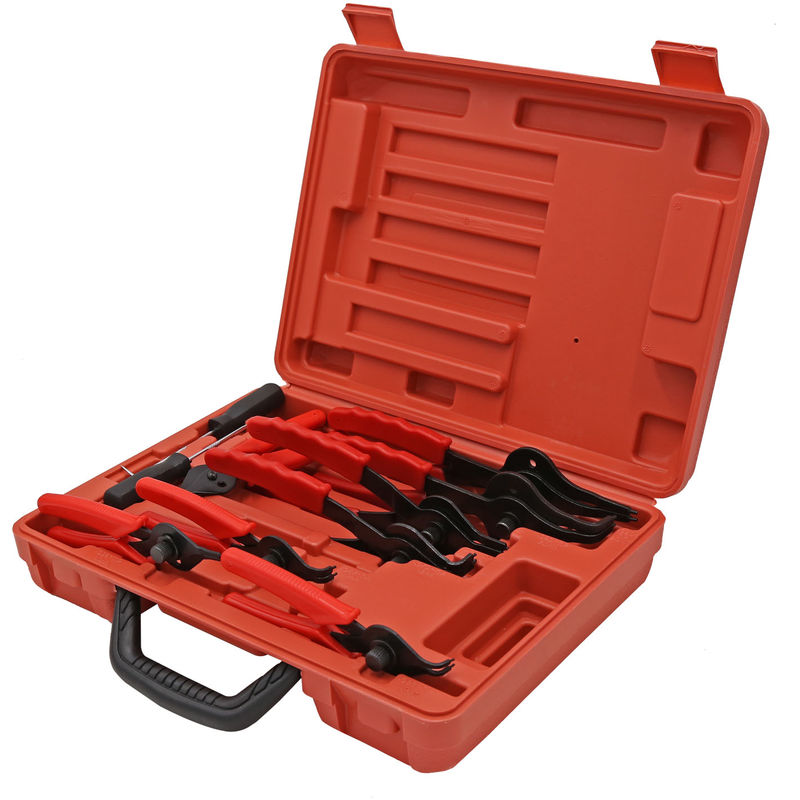 

Alicates anillos elásticos Pinzas anillo resorte Tenazas seguridad circlip Set 11 piezas Reparación