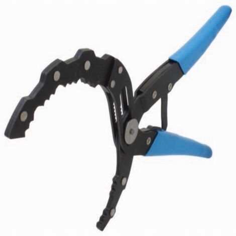 Alicates autoajustables para filtros de aceite 60-120 mm. Herramienta para coches, resistente y fácil de usar en talleres y mecánica.