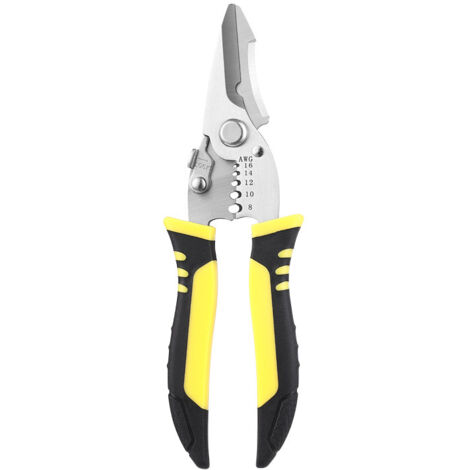 Alicates de corte de cables para crimpar y pelar, herramienta manual, tijeras con mango para electricistas