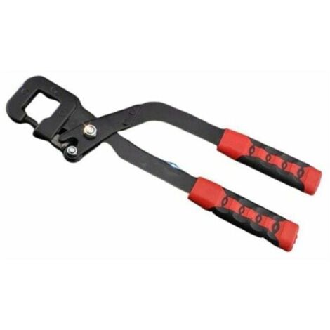 Alicates de crimpado, quilla de acero ligera, mango antideslizante, alicates de orificio fijo, alicates para crimpar pernos, 0,3 x 0,8 cm, rango de orificios para techos de naves industriales