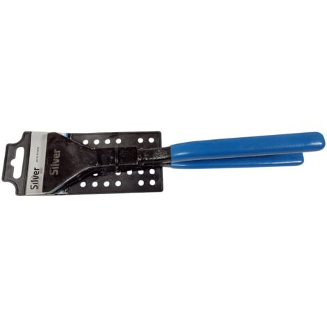Alicates de tejado 90 grados Silver, herramienta profesional para techadores, corte y doblado preciso de materiales de construcción, diseño ergonómico y resistente.