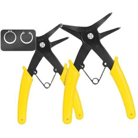 Alicates para anillos elásticos de 4 vías 2 en 1, herramienta manual profesional multifuncional