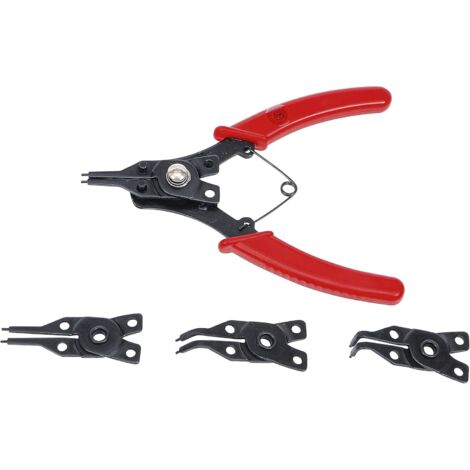 Alicates para arandelas con cabezas intercambiables  160 mm  5 piezas