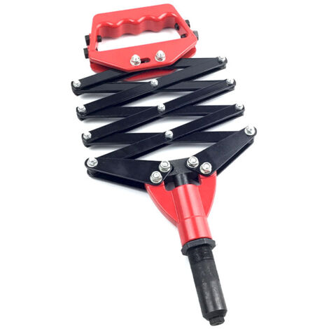 Alicates para remaches pop con 5 puntas: adecuados para remaches de aluminio y acero inoxidable de 3,2 a 6,4 mm. Alicates profesionales para remaches pop de un solo tirón: remachado rápido.