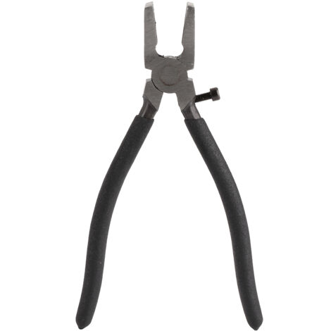 Alicates para romper vidrio con tornillos, diseño ergonómico ajustable, herramientas de corte con boquilla plana.