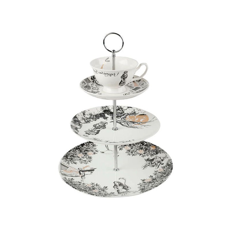 Image of 3 Tier Cake Stand - Alice In Wonderland