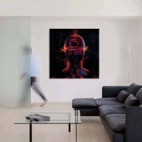 ALIEN Abstraction 104 - Quadro Canvas su telaio in legno - Misura: 80x80 cm