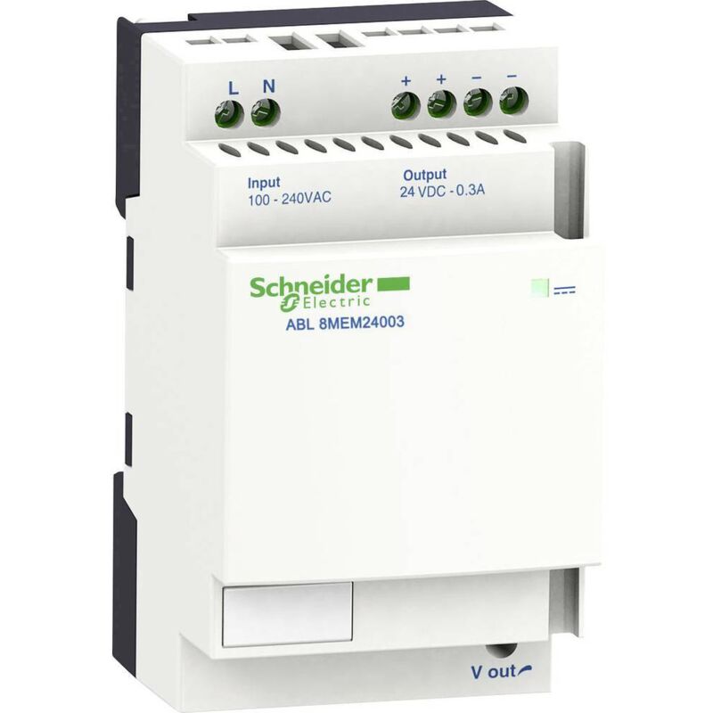 Schneider Electric - Schneider ABL8MEM24012 Alimentation à découpage régulée, alimentation modicon, 1 ou 2 phases, 100...240 v ca, 24 v, 1,2 a