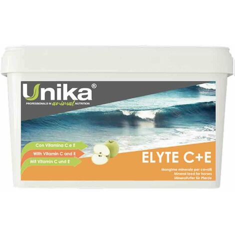 Aliment complémentaire minéral Elyte C E idéal pour apporter des sels électrolytiques, de la vitamine C et de la vitamine E à l'alimentation du cheval 3 kg