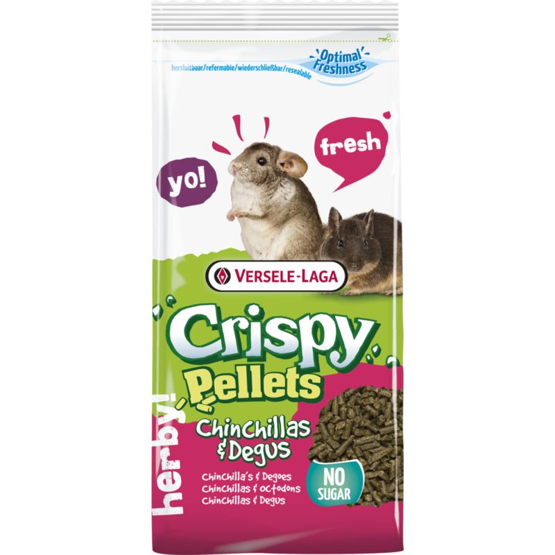 Aliment en granulés, riches en fibres, 1 KG pour chinchillas & octodons