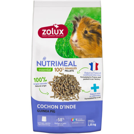 Aliment Granulés pour cochon d'Inde Nutrimeal sac de 2.55 kg - zolux