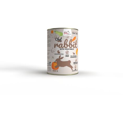 Aliment humide pour chien CHEF Lapin aux légumes PREMIUM Syta Micha monoprotéine