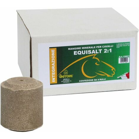 Aliment minéral Equisalt pour chevaux en boîte de 4 pièces