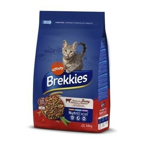 aliment pour chats BREKKIES CAT avec bœuf 3,5 kg