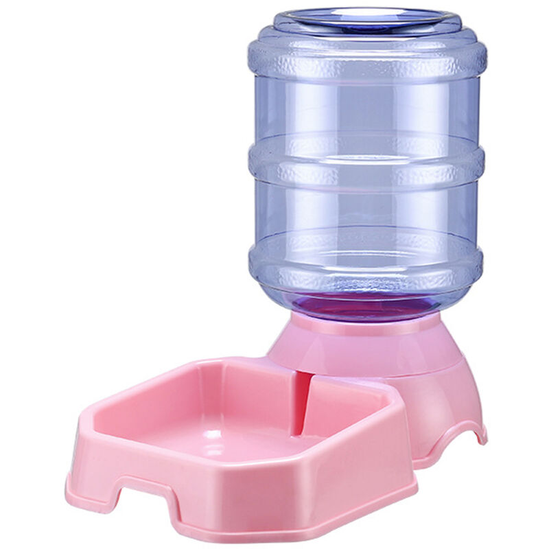 

Alimentador automatico de agua para mascotas Dispensador de agua para perros y gatos por gravedad de 3.8L, para perros pequenos y medianos Gatos, Rosa