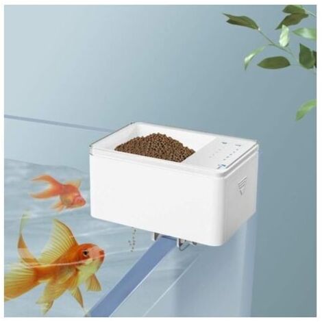 Alimentador automático de peces, temporizador digital inteligente, alimentador de peces a batería de 70 ml para acuarios y tanques.