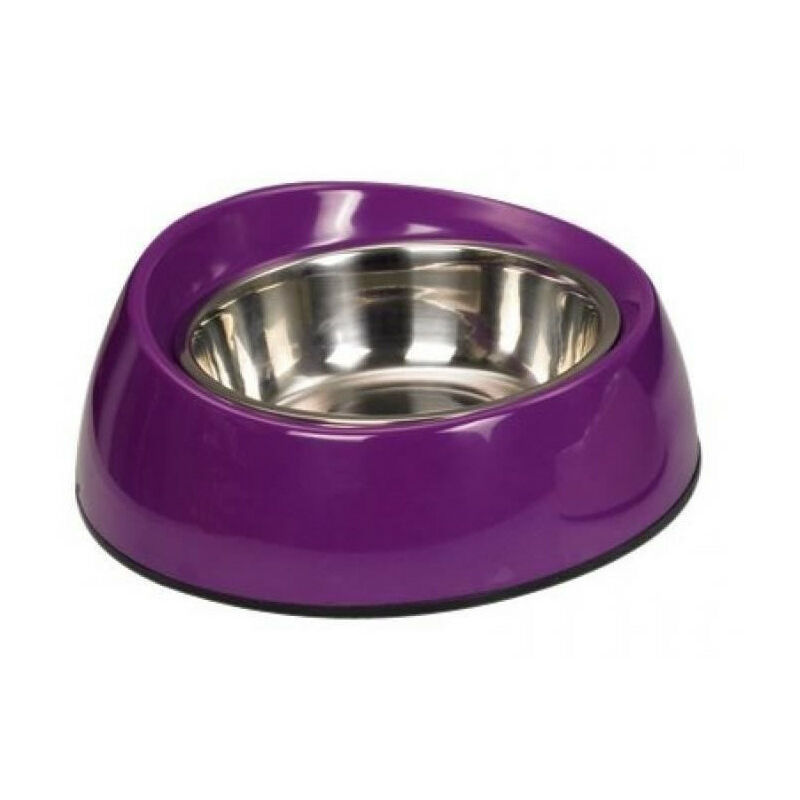 

alimentador de acero inoxidable y melamina malva 20 cm, 0,35 litros.
