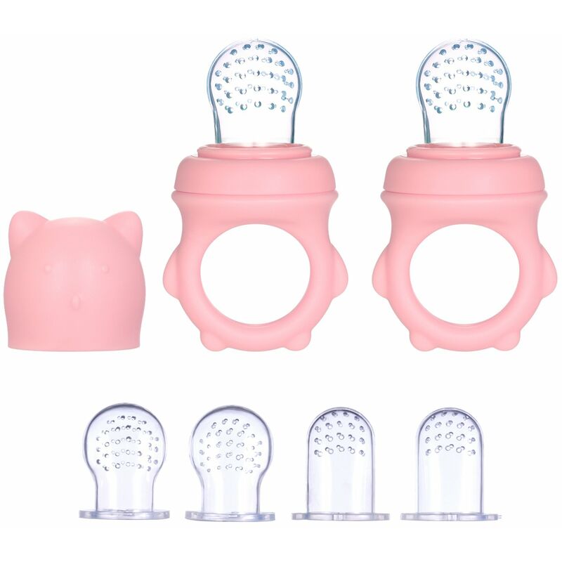 

Happyshopping - Alimentador de alimentos para bebes, alimentador de frutas, chupetes para aliviar la denticion con chupetes de silicona S / M / L de