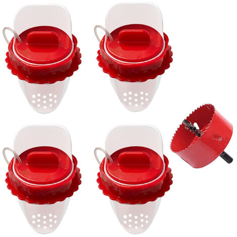 Alimentador de pollos, alimentador automático de gallinas, 4 puertos, alimentador de aves de corral, Kit de gravedad para cubos, barriles, contenedores