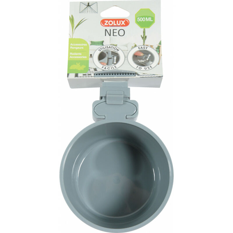 

Neo 500 ml de plástico gris para alimentar a los roedores.