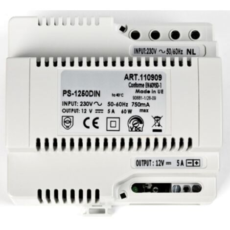 alimentation - 12 volts - dc - 5a - aiphone ps1250din