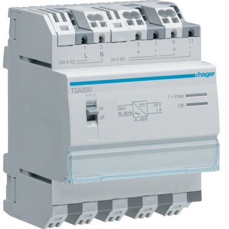 Alimentation 24 V DC 1A - TEBIS HAGER TGA200