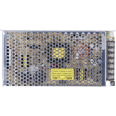 Alimentation 24V DC pour PC, moniteur, caméra, avec refroidissement efficace et large plage de tension 100-240V.