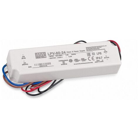 Alimentation 24V pour les produits Led MeanWell 60W