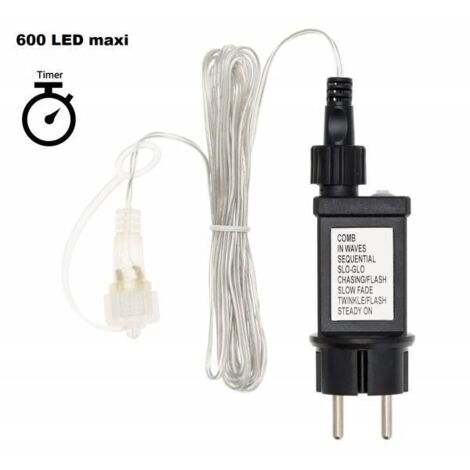 Alimentation 600 LED max pour guirlande SMART Connect 8 jeux de lumières Minuteur IP44 31V Lotti
