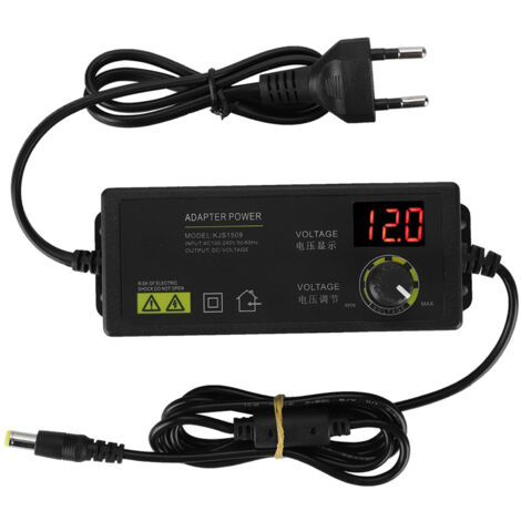 Alimentation 60W 5A 3-12V Réglable pour Moteur, Variateur de Vitesse EU 100-240V