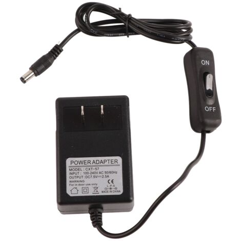 Alimentation 7.5V 2.5A pour Stylo à Découpe Mousse 10cm - Adaptateur Secteur Compact Noir Portable - Prise US