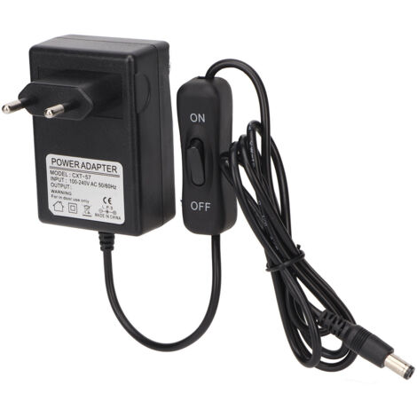 Alimentation 9V 2A pour Découpeuse de Mousse avec Aiguille de 15cm, Adaptateur Secteur EU 100‑240V avec Interrupteur et Protection