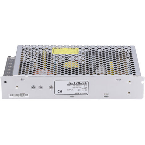 Alimentation à Découpage 120W 12V/24V pour Caméras de Surveillance - Adaptateur Secteur 100‑240V AC/DC