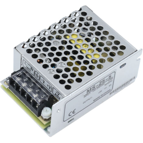 Alimentation à découpage 25W 100‑240VAC pour LED, boîtier en alliage d'aluminium MS-25-5