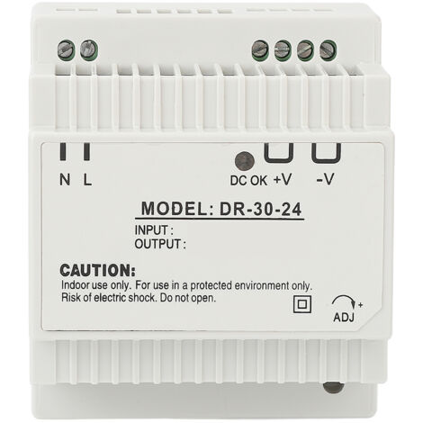 Alimentation à découpage 30W 24V pour sécurité industrielle, transformateur grade industriel sur rail DIN 100-240V