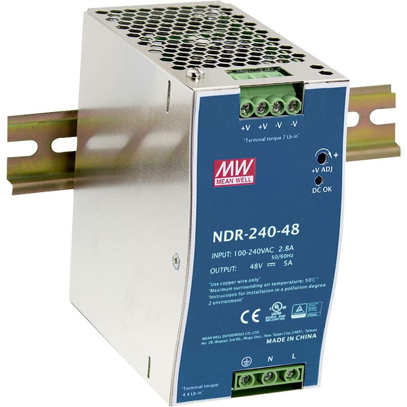 Mean Well NDR-240-48 Alimentation rail DIN 240 W Nbr. de sorties:1 x Contenu 1 pc(s) W201211
